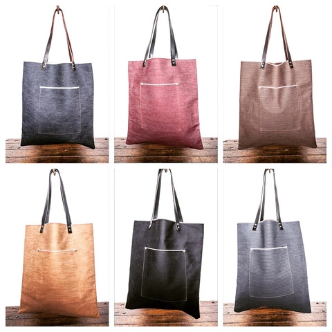 DENIM SHOPPING TOTE