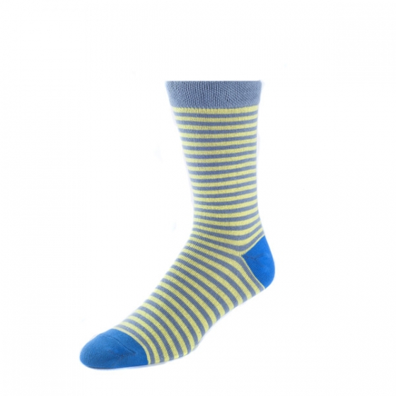 Smith- Crew Socks Striped Celadon