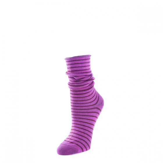 Rose- Slouch Socks Striped