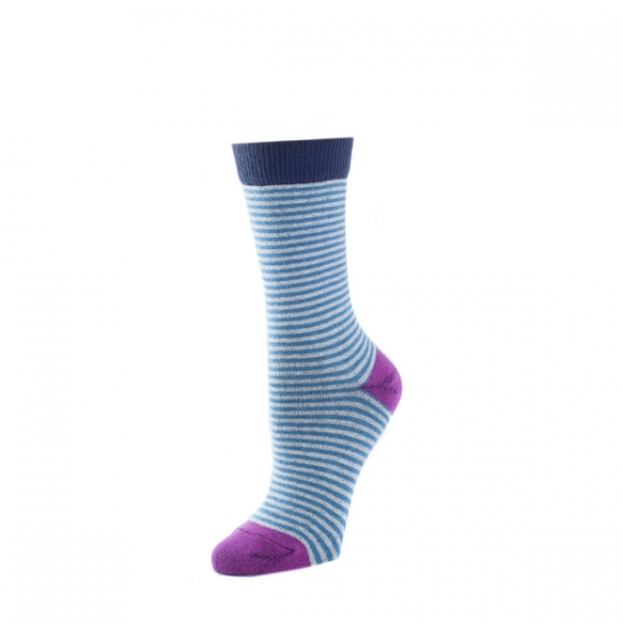 Olive- Crew Socks Striped