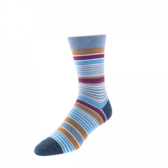 Sawyer- Crew Socks Multi Stripe