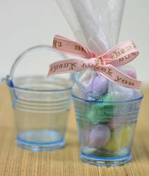 Miniature Blue Plastic Favor Pails