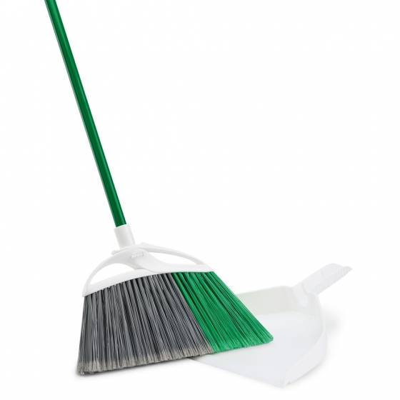 Extra Large Precision Angle Broom with Dustpan