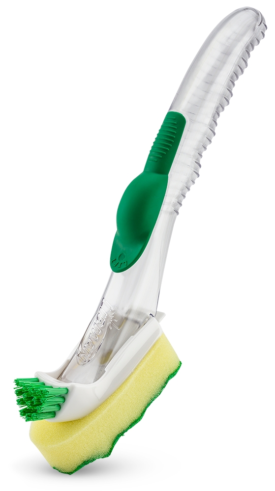 Pot & Pan Scrubbing Dish Wand With Scrub Brush