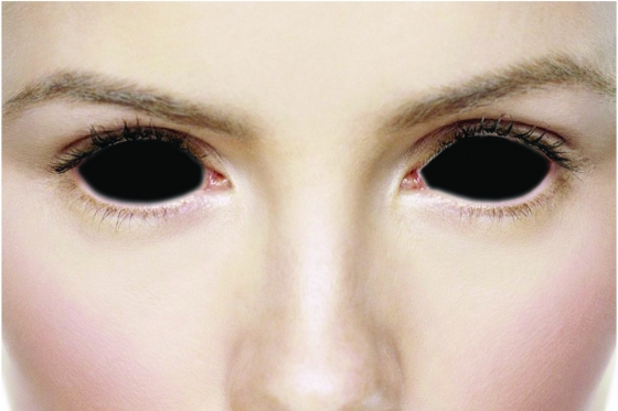 BLACK SCLERA (22MM FULL EYE COVERED)