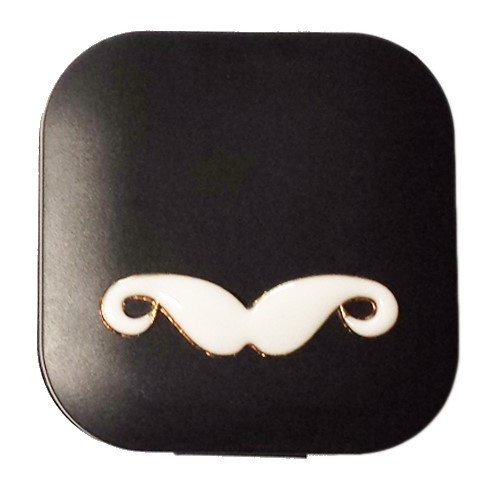 BLACK MUSTACHE LENS CASE KIT