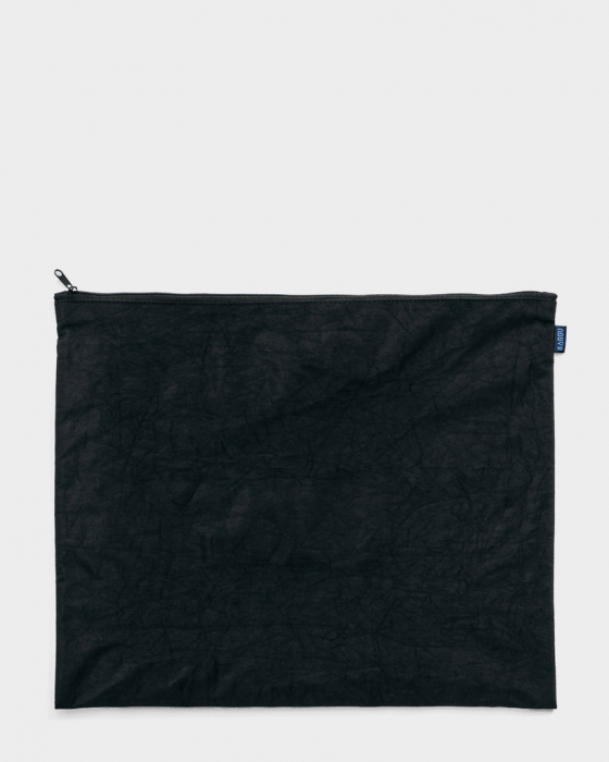 Large Flat Zip - Black