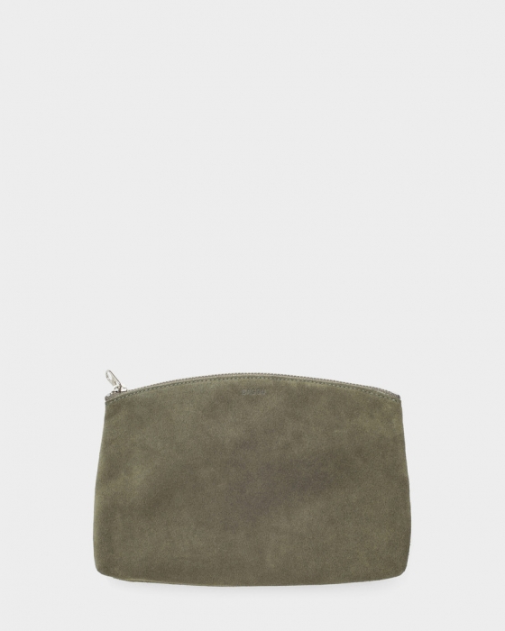 Small Clutch - Olive Suede