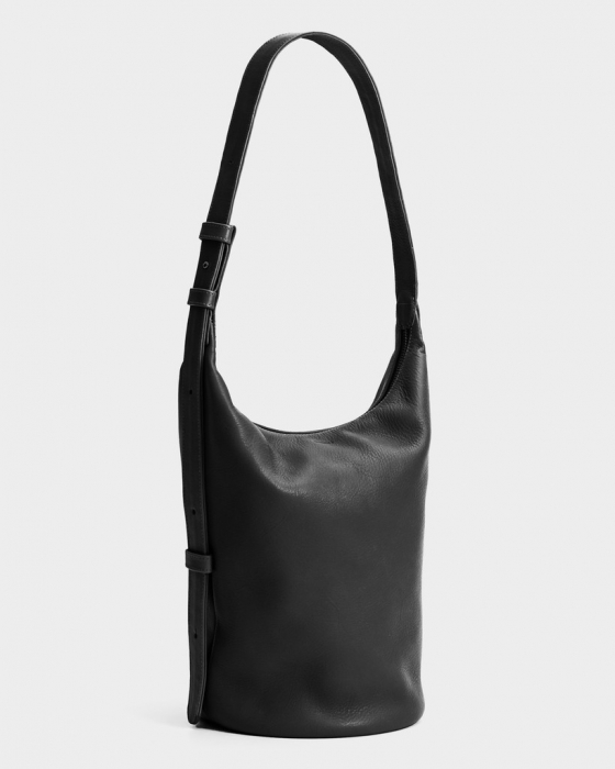 Zip Bucket Purse - Black