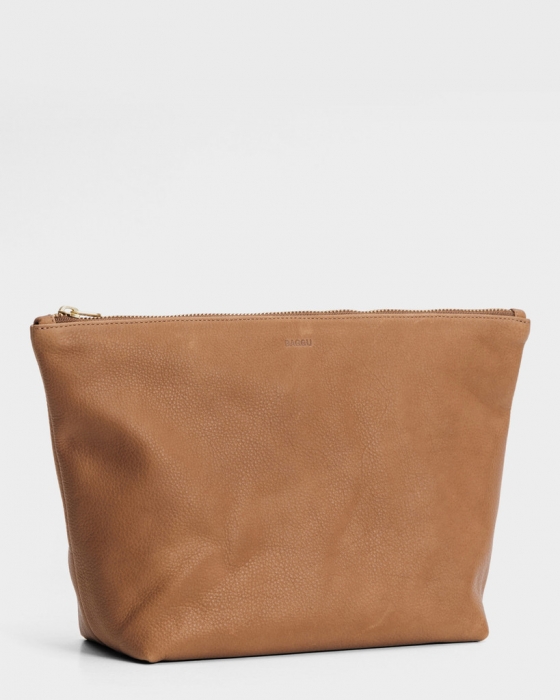 Large Stash Clutch - Saddle