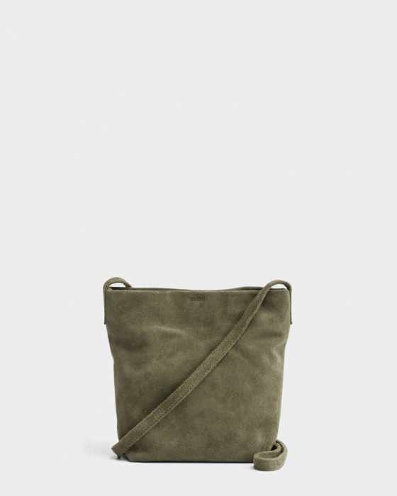 Cross Body Purse - Olive Suede