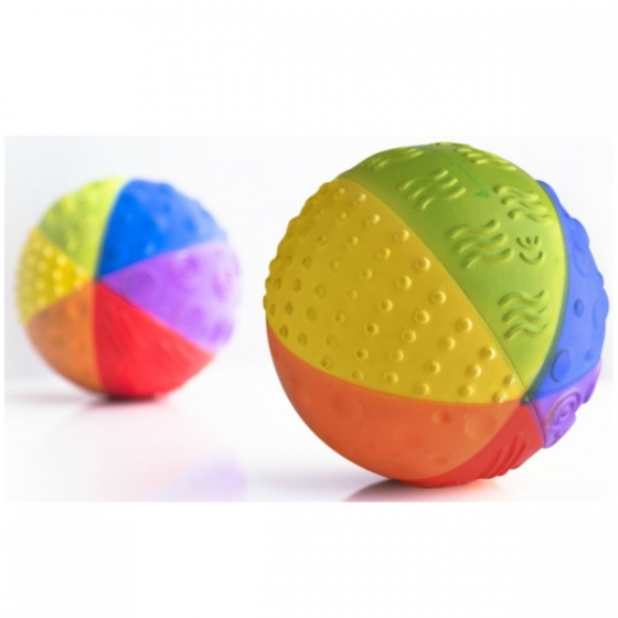 Sensory Ball Rainbow - 100% Pure Natural Rubber, BPA, Phthalates, PVC Free, Food-grade paint