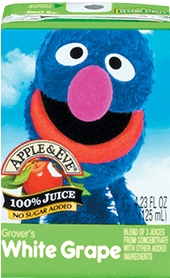 Sesame Street Juices Grover`s White Grape