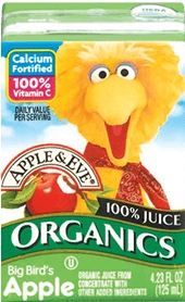 Organic Juices Big Bird`s Apple At least 95% Organic