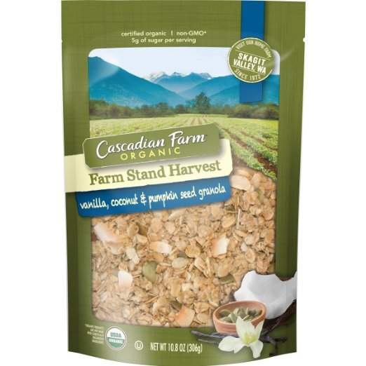 Cascadian Farm Organic Farm Stand Harvest Vanilla, Coconut and Pumpkin Seed Granola, 10.8 Ounce