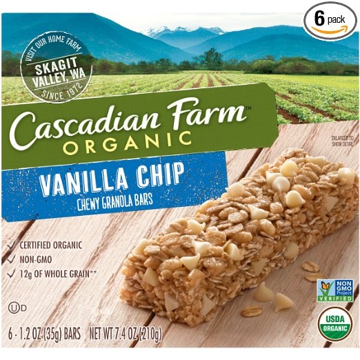 Cascadian Farm Organic Chewy Granola Bars, Vanilla Chip