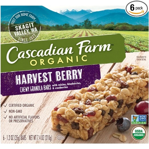 Cascadian Farm, Organic Chewy Granola Bars, Harvest Berry, 7.4 oz