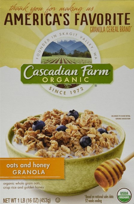 Cascadian Farm Oats & Honey Granola Cereal, 16 oz