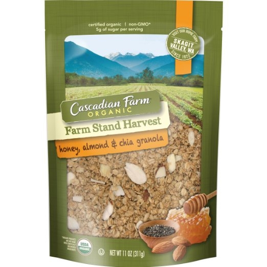 Cascadian Farm Organic Farm Stand Harvest, Honey Almond and Chia Granola, 11 Ounce