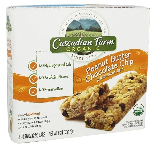 Cascadian Farm Chewy Kid-Sized Granola Bars - Peanut Butter Chocolate Chip