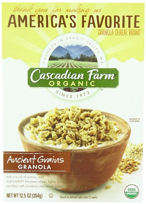 Cascadian Farm Cereal Granola, Ancient Grain, 12.5 Ounce