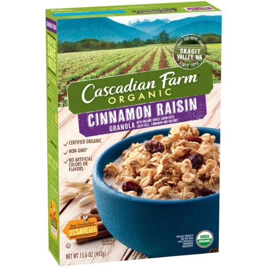 Cascadian Farm Granola Cereal, Cinnamon Raisin, 15.6 Ounce