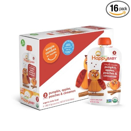 Stage 2 Pouch Foods Pumpkin, Apple, Peach, Cinnamon
