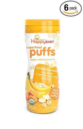 Happy Baby Organic Superfood Puffs, Banana & Pumpkin