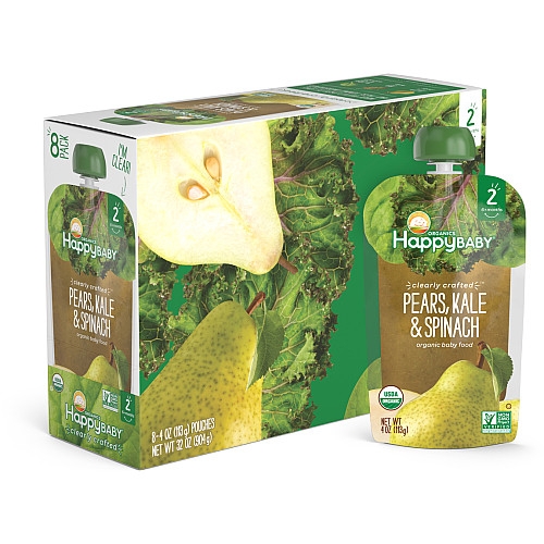 Clearly Crafted Stage 2 Pouch Foods Pears Kale & Spinach