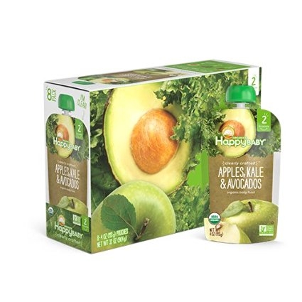 Clearly Crafted Stage 2 Pouch Foods Apples Kale & Avocados