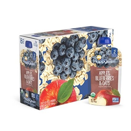 Clearly Crafted Stage 2 Pouch Foods Apple Blueberries & Oats