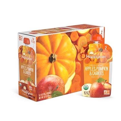 Clearly Crafted Stage 2 Pouch Foods Apples Pumpkin & Carrots