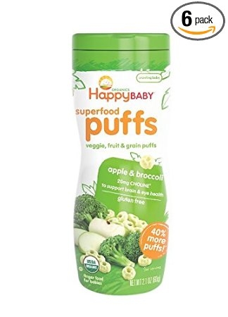 Happy Baby Organic Superfood Puffs, Apple & Broccoli