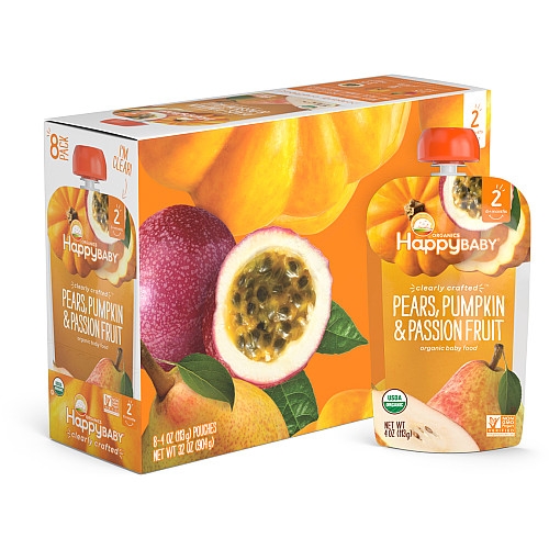 Clearly Crafted Stage 2 Pouch Foods Pears Pumpkin & Passion Fruit