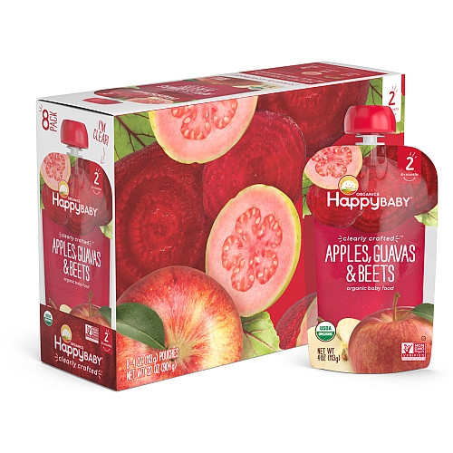 Clearly Crafted Stage 2 Pouch Foods Apples Guavas & Beets