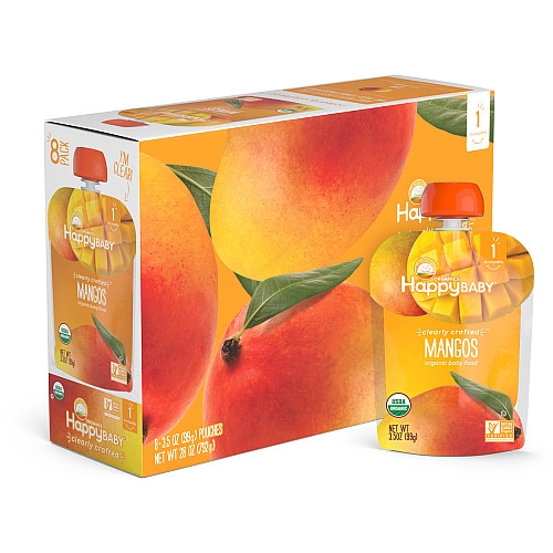 Stage 1 Pouch Foods Clearly Crafted, Mangos
