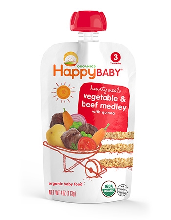 Stage 3 Pouch Foods Vegetable and Beef Medley