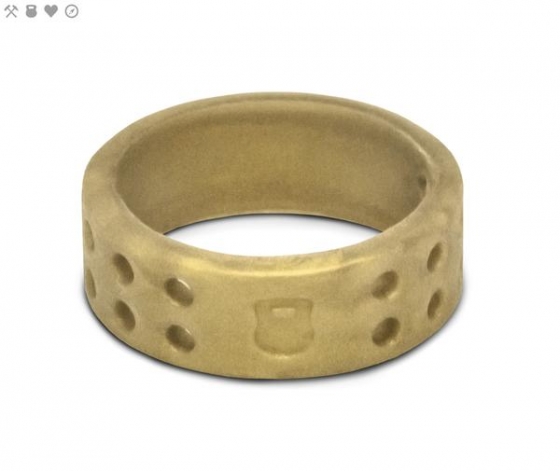 WOMEN'S ATHLETICS GOLD PERFORATED SILICONE RING