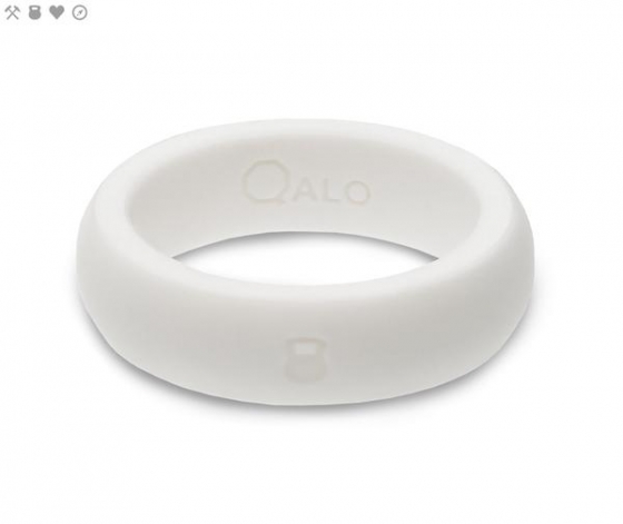 WOMEN'S ATHLETICS WHITE SILICONE RING