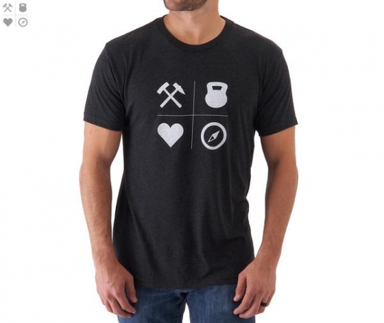 MEN'S GRID BLACK T-SHIRT