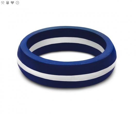 WOMEN'S THIN WHITE LINE SILICONE RING