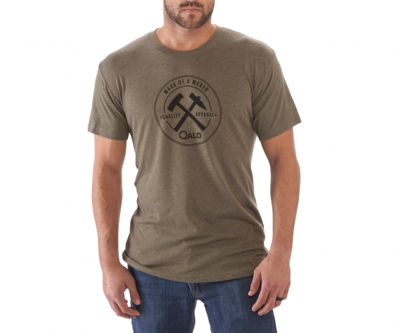 MEN'S HAMMER AND PICK MILITARY GREEN T-SHIRT