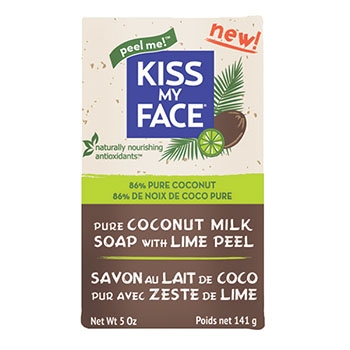 Coconut Milk Bar Soap with Lime Peel