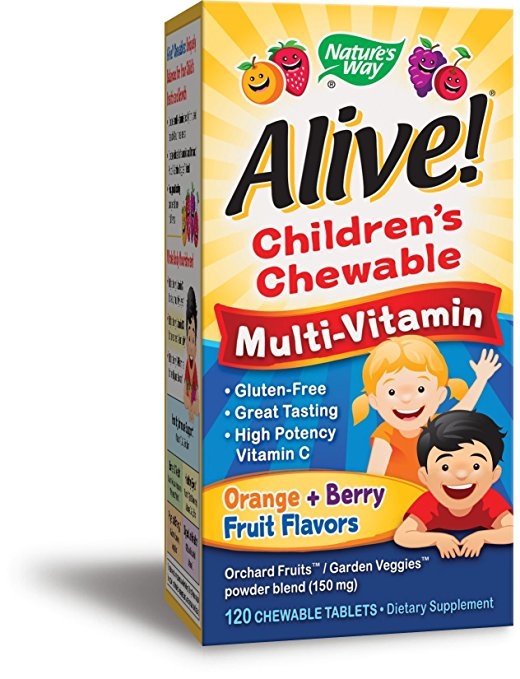 Alive Children's Multi-Vitamin Chewableable Tablets, 120 Count