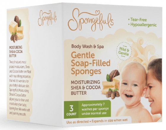 Spongefuls Gentle Soap-Filled Sponges Moisturizing Shea & Cocoa Butter
