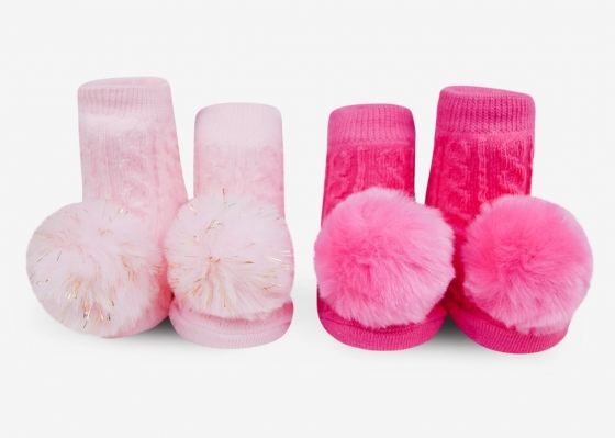 PomPom Raddle Socks