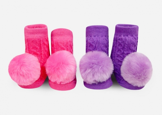 PomPom Raddle Socks