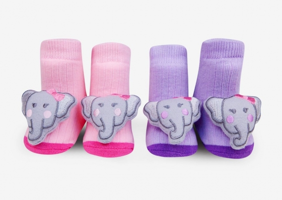 Elephant Rattle Socks