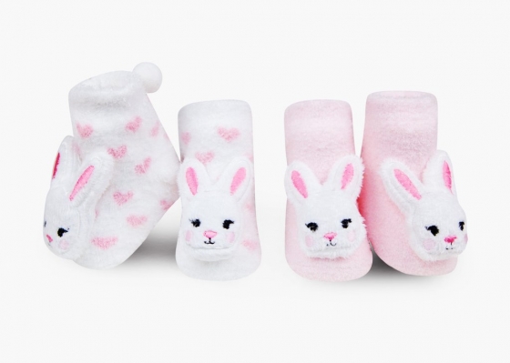 Bunny Rattle Socks