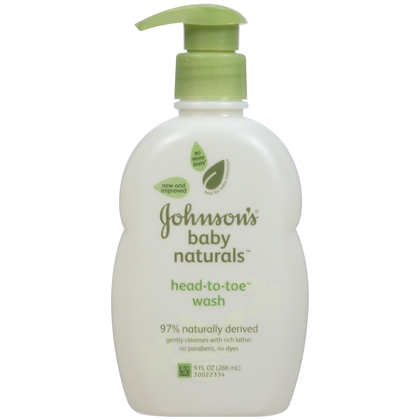 JOHNSON'S® NATURAL® HEAD-TO-TOE® foaming baby wash